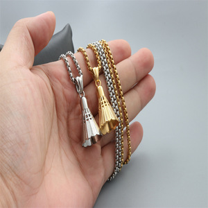 <b>Skirt</b> Pendant Necklace Titanium Steel Fashionable <b>Silver</b> White Everyday Wear Themed Pendants - Product Image 4