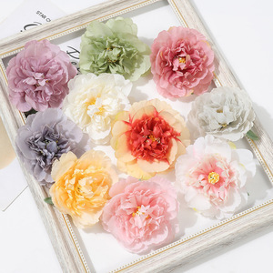 Tête de fleur de pivoine artificielle en soie 5 cm, accessoires de photographie de mariage en extérieur, décorations pour la maison - Product Image 4