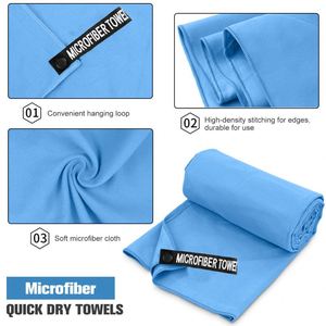 Serviettes de sport en microfibre suédée à séchage rapide pour adultes, idéales pour la gym et la plage, avec logo personnalisé, ensembles de serviettes de bain - Product Image 3