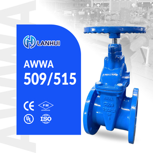 วาล์วประตูเหล็กดัดแบบยืดหยุ่นได้ AWWA C515 สำหรับป้องกันอัคคีภัย GGG50 แบบมีหน้าแปลน NRS OSY 250PSI FM UL รับประกัน <span class=keywords><strong>2</strong></span> ปี DN50-DN600 - Product Image 1