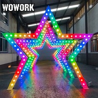 WOWORK 2026, cadre d'arche de tunnel géant personnalisé de toutes formes, grand format 7 pieds, néon LED RGB, support de toile de fond pour décoration de mariage, fête, événement