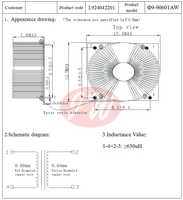 Bobine d'induction annulaire magnétique en ferrite 9x5x3, personnalisation des paramètres par lots, conforme RoHS