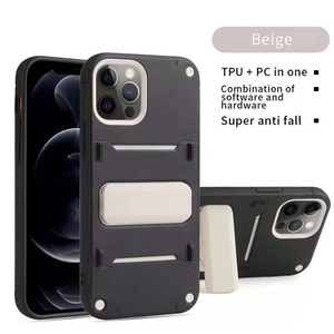 Funda Protectora Duradera Antihuellas de TPU y PC para Moto <span class=keywords><strong>G9</strong></span> PLAY PLUS G POWER con Soporte - Product Image 3
