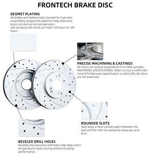 FRONTECH Nouveaux disques de frein semi-métalliques pour Série 3 E90/E91 Isuzu DMax MU Vente directe d'usine - Product Image 6