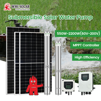 Pompe à eau solaire immergée WHC SOLAR pour puits de 4 pouces, 12V, haute pression, pompes solaires DC
