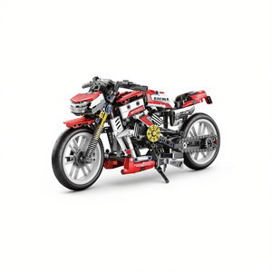 Kit de Construcción de Motocicleta de Plástico, 467 Piezas, Modelo de Carreras, Juguete de Construcción para Niños de 4 a 6 Años - Product Image 2