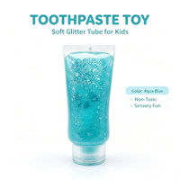 Jouet à presser en forme de dentifrice fluide 2026, créatif, relaxant, anti-stress, compressible, moulable, transparent, rebondissant, thermoplastique
