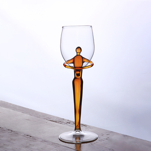 Verres à vin de couleur claire classique rétro luxe à la mode personnalisés verres à champagne gobelet en verre à vin au design créatif - Product Image 6