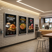 Fournisseur Professionnel OEM – Boîte à Lumière SEG Murale Lumineuse en Aluminium, Plastique et Acier Composite avec Bande LED pour Menu de Restaurant
