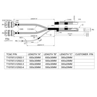 Câble Riser PCIe 6.0 16X CEM vers MCIO 8X *2 PORTS + PH3.0 4P CEM Empilable Mono-couche
