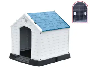 すべての季節のための中小犬の屋外犬小屋小さな家の防雨プラスチック犬小屋ケージ屋外防水犬小屋