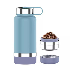 Grande tasse en acier inoxydable de 1 l avec fond amovible, design classique pour les animaux de compagnie en promenade en extérieur - Product Image 3