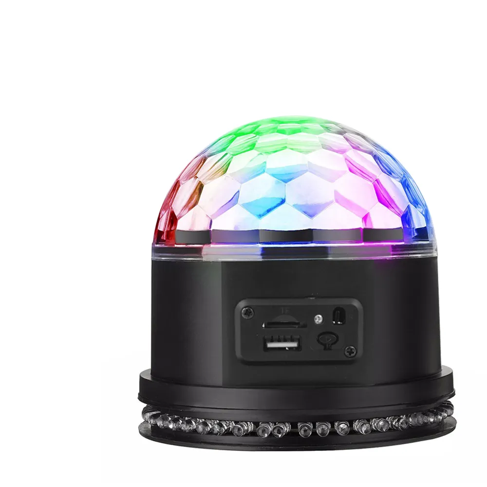 Luz de escenario RGB para fiesta, reproductor de música MP3, luces LED de bola de cristal activadas por sonido