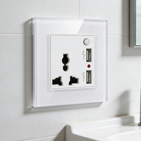 Prise murale universelle européenne 16A 220V, matériau PC de haute qualité, durable