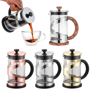 Cafetera Manual de prensa francesa de 600ml/800ml/1000ml, cafetera manual de vidrio de borosilicato con émbolo - Product Image 1