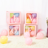 LOVE & Confession Balloon Box Props for Graduation Wedding & Birthday Party Decoration Surprise BABY Balloons Box Placement