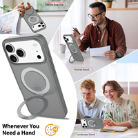 Coque de téléphone magnétique avec support rotatif, finition mate antichoc pour iPhone 17 18 Pro Max
