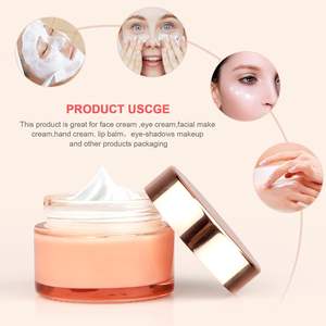 Pot cosmétique en verre rond rose fantaisie personnalisé OEM 15g 30g 50g 100g pour crème corporelle et visage avec bouchon à vis rose doré - Product Image 6