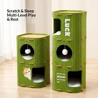 Tour à chat multi-niveaux avec perchoir rembourré, maison pour chat robuste, griffoir, mobilier d'intérieur pour animaux de compagnie personnalisé OEM, vente en gros