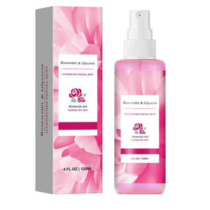 Eau de rose bio OEM pour le visage et les cheveux, sans alcool, brume hydratante astringente, tonique facial naturel anti-âge à l'eau de rose pétale - Product Image 1