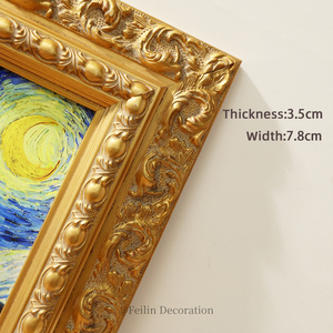 Tableau mural floral Shabby Chic avec paysage européen, impressions sur toile encadrées en bois, design <span class=keywords><strong>rustique</strong></span> du milieu du siècle pour la décoration intérieure et les mariages - Product Image 6