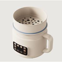Mini-cocotte électrique programmable multifonction avec fonction de départ différé et maintien au chaud, revêtement antiadhésif, pour riz, soupes et ragoûts, capacité 3L, usage domestique