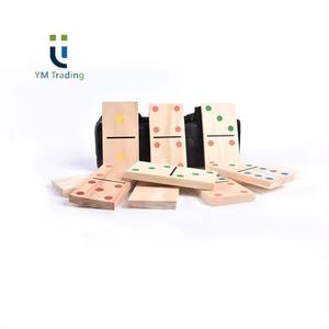 YUMING 28 pièces <span class=keywords><strong>grand</strong></span> ensemble <span class=keywords><strong>de</strong></span> <span class=keywords><strong>dominos</strong></span> <span class=keywords><strong>en</strong></span> <span class=keywords><strong>bois</strong></span> <span class=keywords><strong>de</strong></span> pin 7 pouces jouets éducatifs <span class=keywords><strong>en</strong></span> plein air numéros noirs divertissant 7 pouces divertissant - Product Image 5