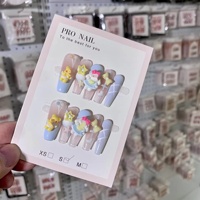 Uñas Postizas Acrílicas Estilo Crema Francesa Hechas a Mano al por Mayor, 10 Piezas, Reutilizables, de Alta Calidad