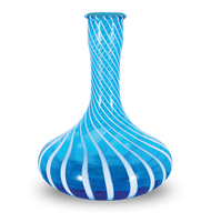 Grande tige de narguilé avec finition laquée moderne Bouteille de narguilé en verre FLASK BOTTLE