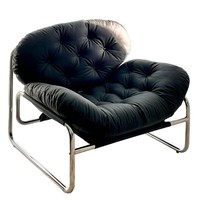 Fauteuil inclinable individuel pour salon, balcon, bureau à domicile – Style minimaliste moderne du milieu du siècle en tissu pour petits espaces – Mobilier de maison