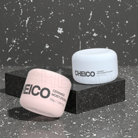 Pot en plastique avec couvercle spiralé pour crème visage ; contenants de 30g/50g pour produits de soin de la peau, logo personnalisé disponible, OEM