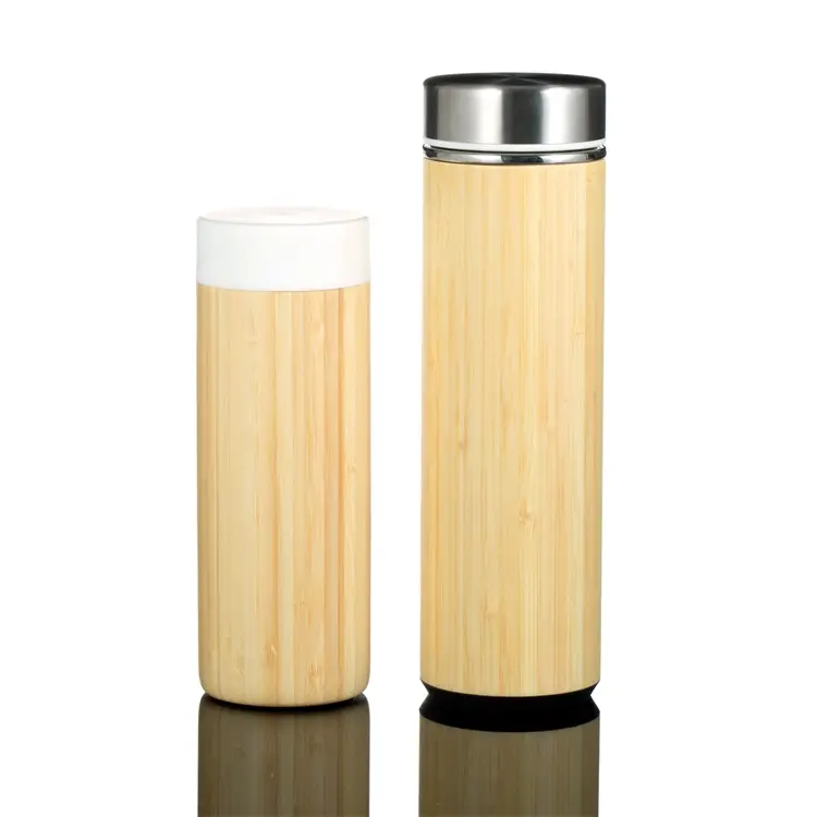 280ミリリットル360ミリリットルBamboo Bottle BottleとInfuser Tumbler/ Eco-friendly Stainless Steel Insulated Bamboo Water Bottles CE / EU LFGB