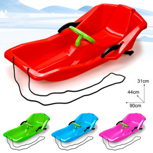 90Cm Kích Thước Lớn Nhựa Tuyết <span class=keywords><strong>Sledge</strong></span> Đồ Chơi Giáng Sinh Xe Trượt Tuyết Sandboarding Cho Trẻ Em Cỏ Hội Đồng Quản Trị Tuyết Sled Với Phanh - Product Image 3
