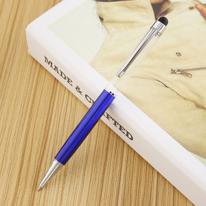 Durable Rotating Metal Ballpoint Pen Clear <b>Empty</b> Tube Touch Stylus Custom Logo <b>For</b> Party Giveaways - Product Image 3