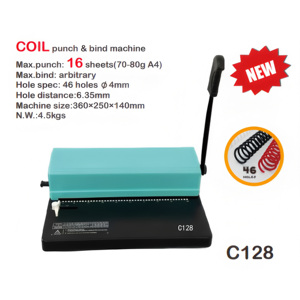 Wholesale Factory 4:1 Plastic <strong>Spiral</strong> Coil Book <strong>Binding</strong> <strong>Machine</strong> 46 Holes Coil Binder Metal <strong>Spiral</strong> <strong>Wire</strong> <strong>Binding</strong> <strong>Machine</strong> - Product Image 2