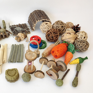 Usine En Gros Lapin Hamster Naturel Cochon D'inde Jouets Pomme Bois Bâtons Chinchilla pour Soins Des Dents Friandises pour Petits Animaux - Product Image 3
