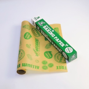 Eco Compostable Unbleached Silicone Coated Custom Food Wrapping Non Stick <strong>Baking</strong> <strong>Paper</strong> 50M Non Toxic Parchment <strong>Paper</strong> Sheets - Product Image 5