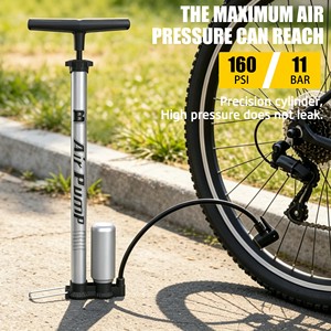 BAIMEI acier repose-pieds Style Portable vélo <span class=keywords><strong>pompe</strong></span> à <span class=keywords><strong>main</strong></span> haute pression <span class=keywords><strong>pompe</strong></span> au sol pour accessoires de vélo - Product Image 6