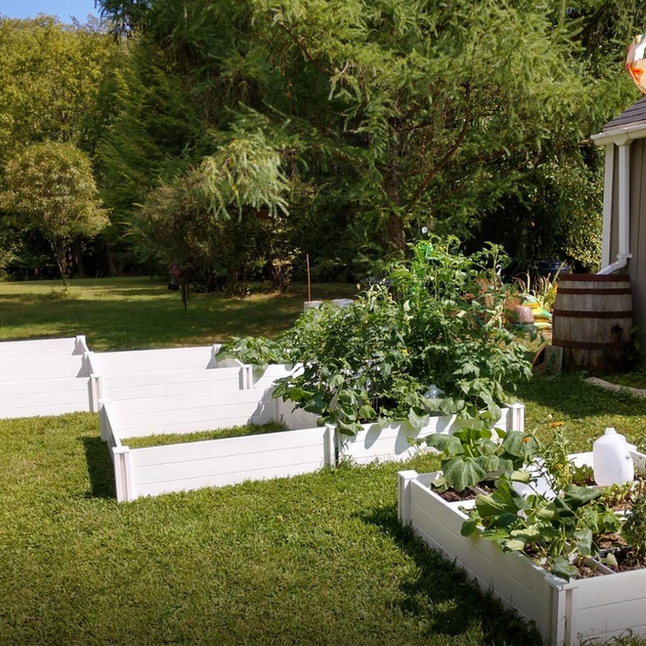 Wholesale planter boxes white vinyl plastic planter box with legs