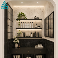 Aménagement intérieur de salon de coiffure écologique de luxe Wabi-Sabi |   Solution clé en main pour la conception de salons de beauté et de spas modernes