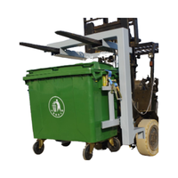 Basculeur de poubelle FWC66, élévateur hydraulique pour poubelles de 240L/660L, équipement de manutention des déchets robuste