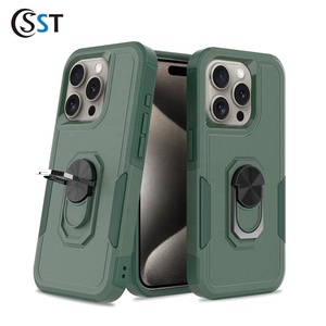 Fundas protectoras de lujo para teléfono móvil, nueva funda de anillo de <span class=keywords><strong>Amor</strong></span> de tendencia para iPhone 17 Pro Max 16 15 14 13 17 Air 8 hecha de PC + TPU - Product Image 6