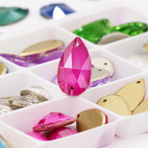 Perceuse à fond de <span class=keywords><strong>verre</strong></span> multicolore cousue à la main cristal ultra lumineux Accessoires vestimentaires - Product Image 5