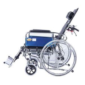 Silla de ruedas plegable manual de servicio pesado con elevador de piernas con inodoro y reposacabezas Quads Movilidad senior para tetrapléjicos - Product Image 4