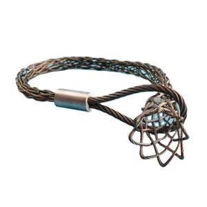 Kit de chaussette de traction de câble avec outil de câble d'agrafe de câble métallique de maille d'oeil flexible en acier - Product Image 1