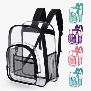 Factory <strong>Cheap</strong> Price New Design Fashion Clear PVC School <strong>Backpack</strong> Custom Transparent PVC Waterproof Durable School <strong>Backpack</strong> - Product Image 1