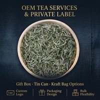 Thé de pivoine blanche premium en vrac Bai Mudan, boîte cadeau en fer blanc, emballage personnalisé, marque privée, thé chinois en gros