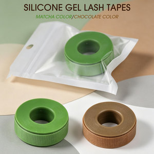 Ruban adhésif en gel de silicone vert matcha OEM en gros, haute adhérence, sans résidu, microporeux, pour techniciens en extensions de cils, sensible, marque privée - Product Image 1