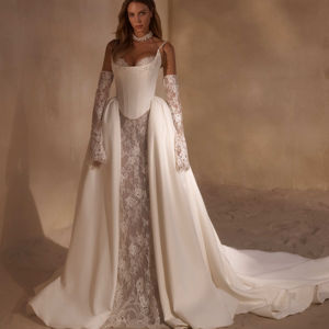 Ruolai HL412 конвертируемый корсет с вырезом в форме сердечка, кружевной <span class=keywords><strong>2025</strong></span>, свадебные платья для женщин, невесты - Product Image 1