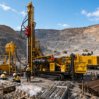 Foreuse à circulation inverse de 1200 m sur chenilles, mobile, à moteur diesel, haute productivité, pour l'exploration minière de roches dures
